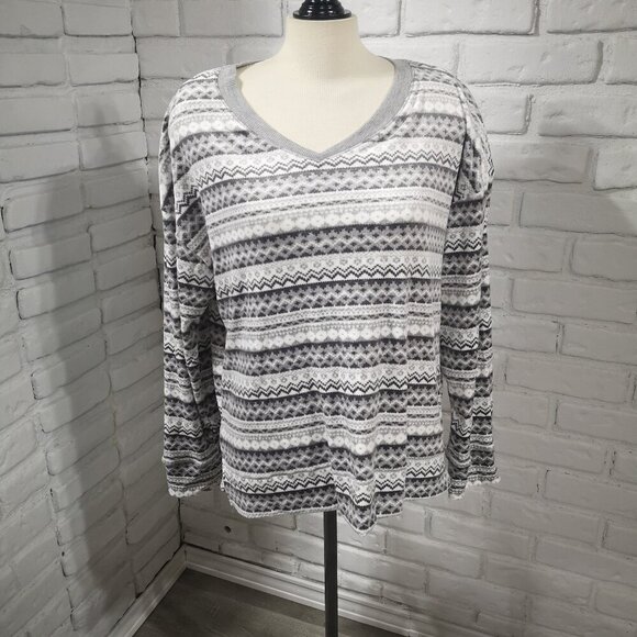 Nautica Ladies Size Large 2 Piece Long Sleeves Loose Fit Lounge Set - Picture 1 of 15